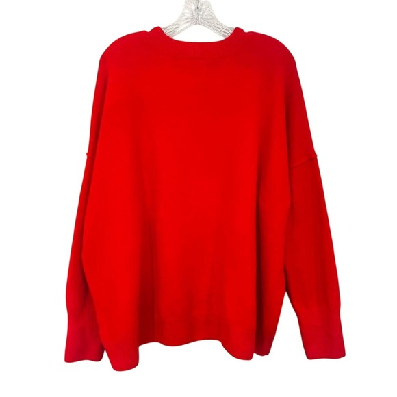 Vince Camuto Oversized Love Sweater Women's XL Red Valentine Classic Preppy - Picture 6 of 8